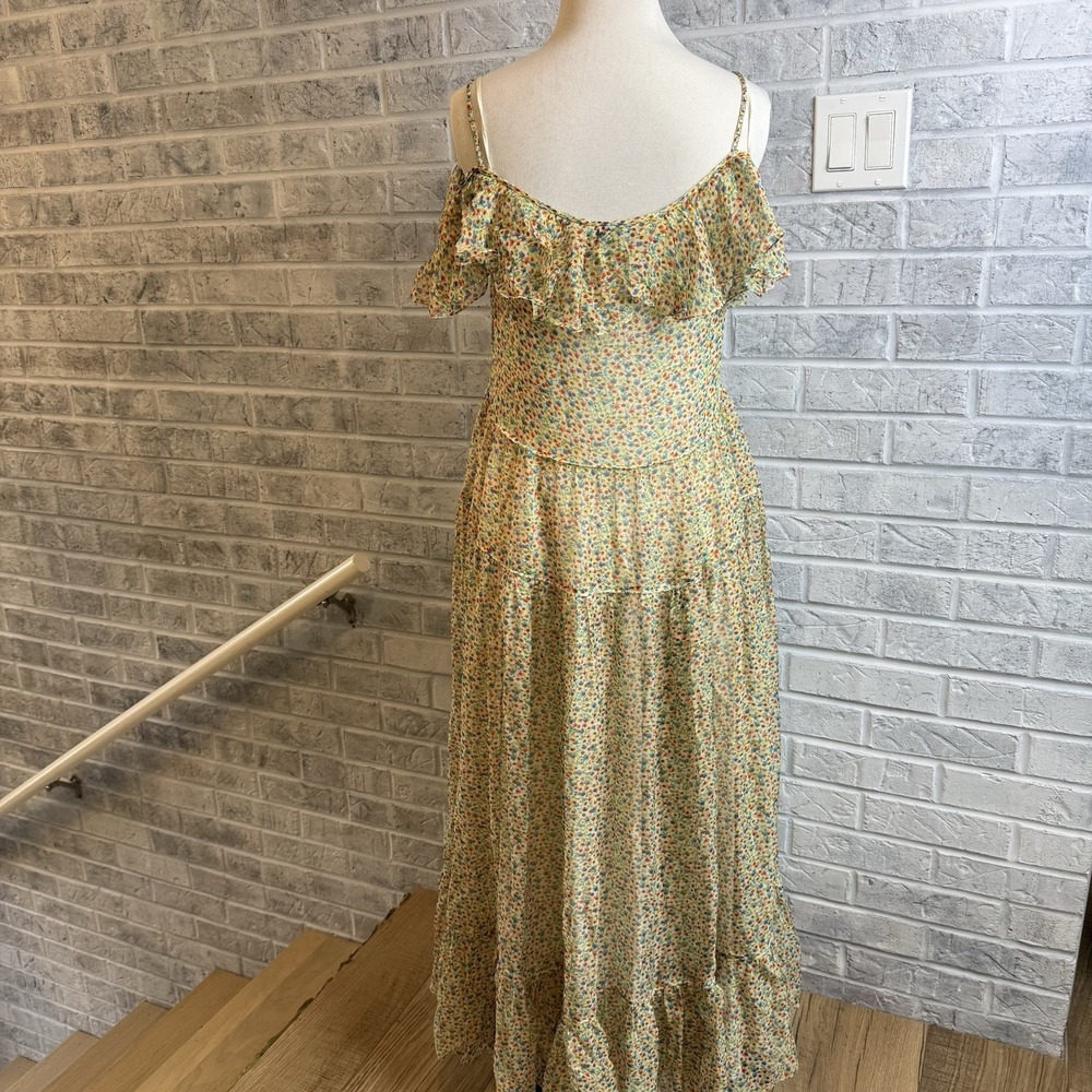 Saint Laurent Paris Peasant Silk Yellow Floral Midi Dress New Sz EU40 $5550 MSRP - Picture 7 of 13